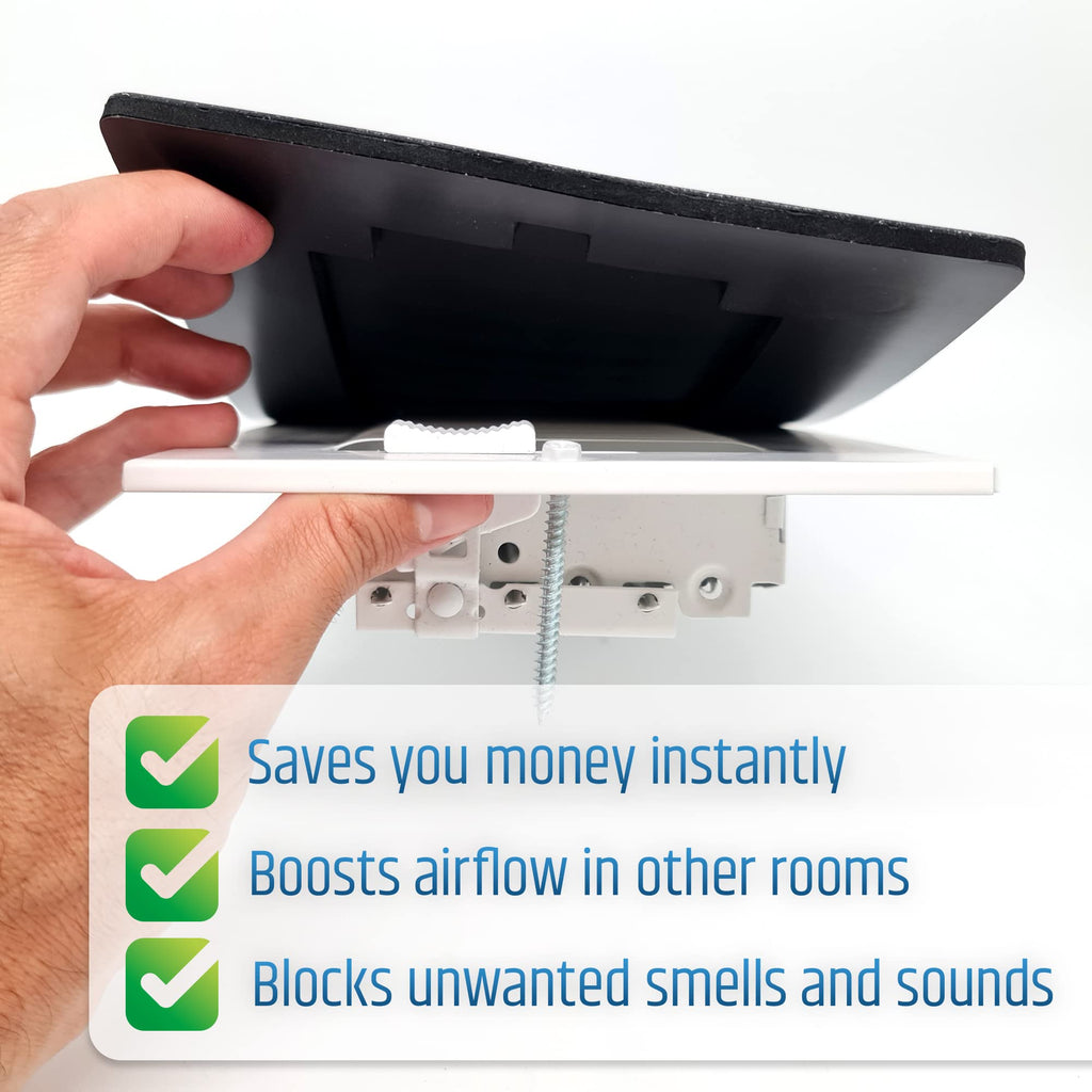 Powerful Magnetic Vent Covers (3-Pack) that Will Never Fall Off (Upgraded Design) - for Sealing Floor/Wall/Ceiling Registers of Width 5.25" to 6", Length 13.25" to 14" | Vent Not Included | White