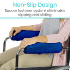 Vive Office Chair Armrest Pads (2 PCS) - Memory Foam Wheelchair Sheepskin Accessories Pads for Transport Electric Wheel Chair Arm Rests - for Adults, Seniors, Handicapped - Soft Support Cushion