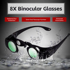 Hands Binocular Glasses, 8X Professional Binocular Glasses for Fishing, Bird Watching, Sports, Concerts, Theater, Portable Telescope Opera Glasses with 2 Polarized Lenses