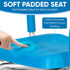 Platinum Health Carousel Sliding Shower Chair Tub Transfer Bench with Swivel Seat, Premium Padded, Pivoting Arms, Adjustable Space Saving Design for Tubs, Inside Shower, for Handicap & Seniors, Blue