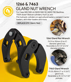 3 Pack Hydraulic Seal Installation Tools & 1266 Adjustable Gland Nut Wrench & 7463 Small Universal Gland Wrench, Hydraulic Cylinder Spanner Wrench Piston Repair Seal Kit, Farm & Construction Equipment