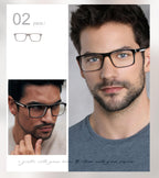 Missfive 2-Pack Light Bifocal Reading Glasses for Men, Blue Light Blocking For Near/Far Range Dual-use Spring Hinge, Anti UV/Eye Strain Comfort Quality Computer Readers, 1.5x