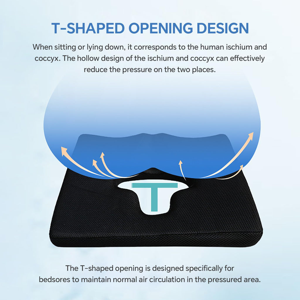 Eriro Anti Bedsore Cushion,Breathable, Comfortable, Pain-Relieving and Pressure-Sore Care Fiber Material Bed Sore Cushion for Butt, Suitable for bedridden Elderly and Disabled People