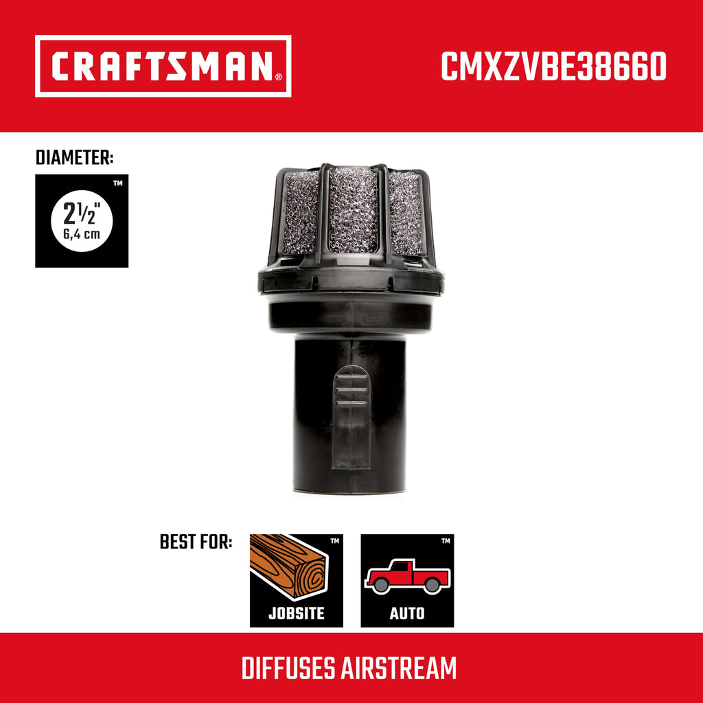 CRAFTSMAN CMXZVBE38660 2-1/2 in. Diffuser Wet Dry Shop Vacuum Attachment
