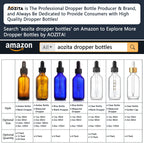4 Pack, 2 oz Bottles with Dropper & 1 Funnel & 4 Labels - Essential Oils Bottles for Health, Personal Care & Beauty - 60ml Thick Dark Amber Glass Tincture Bottles, Refillable Cosmetic Containers