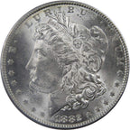 1882 Morgan Dollar Choice About Uncirculated 90% Silver $1 US Coin Collectible