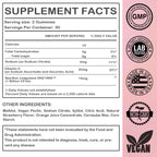 DEXOV Vaginal Probiotic Feminine Gummies for Women – pH Balance Support & Vitamin C, Strawberry Flavor, Vegan, Sugar-Free, Non-GMO, 60 Gummies (30 Servings)