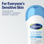 Cetaphil Ultra Gentle Body Wash, For Dry to Normal, Sensitive Skin, 16.9oz Pack of 3, Aloe Vera, Vitamin B5, Hypoallergenic, Paraben Free, Fragrance Free, Dermatologist Tested