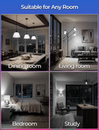 ILC RGB LED Light Bulb, A15 Color Changing 40W Equivalent, 5700K Daylight White, 450LM 5W E26 Screw Base RGBW, Mood Light Bulb - 12 Color Choices - Timing Infrared Remote Control Included (4 Pack)