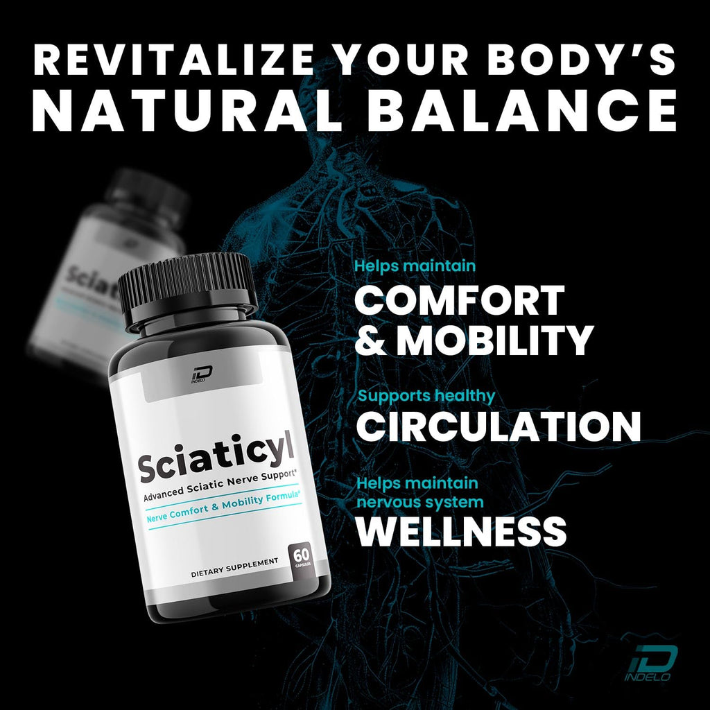 Sciaticyl Capsules – Sciaticyl Advanced Supplement Natural Blend Formula to Maintain Healthy Levels and Extra Strength (2 Pack - 120 Capsules)