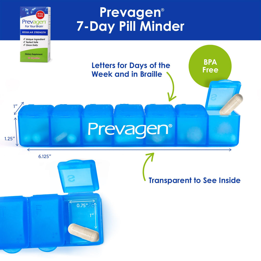 Prevagen Regular Strength - 60 Capsules (2 Month Supply) | Formulated for Your Brain | 10mg of Apoaequorin Plus Vitamin D3 with 7-Day Pill Minder
