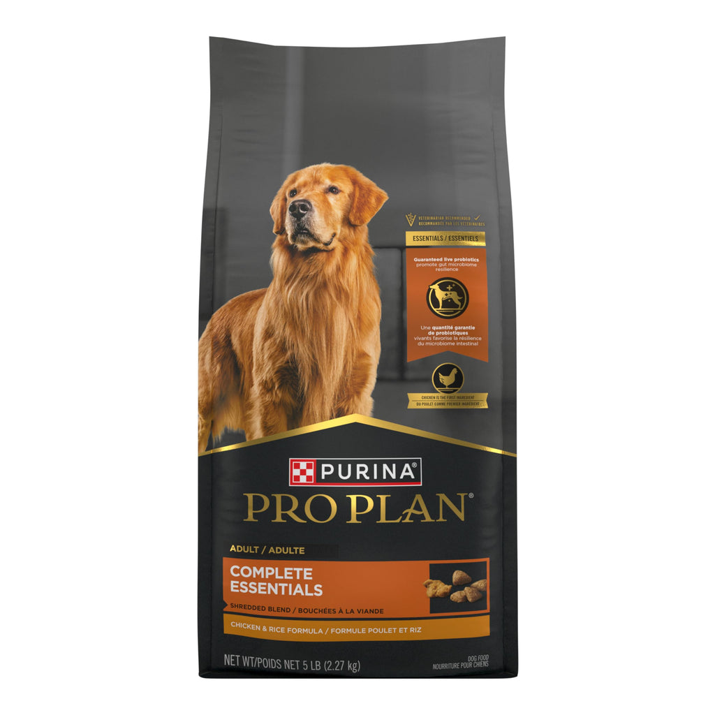 Purina Pro Plan Complete Essentials Chicken & Rice Dry Dog Food, 5 lb Bag