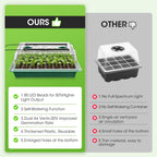 MQHUAYU 80 Cell Seed Starter Tray with Grow Light, 2 Pack Starter Kit