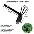 AHUDKKY Hoe and Cultivator, Hoe Garden Tool, Hand Hoe Cultivator Garden Tool, Thickened Manganese Steel, Garden Hoe for Weeding, Planting, Loosening Soil, Digging，No Assembly Required