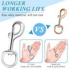 ERKOON 3.5 Inch Swivel Eye Bolt Snap Hooks 154Lbs Load Capacity Zinc Alloy Single Ended Flag Clips Heavy Duty Trigger Bolt Hooks