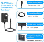 Power Supply Charger for Aiper Scuba S1 Cordless Robotic Pool Cleaner, 16.8V Charger for Aiper Scuba S1 E1 14.4V Li-ion Battery Cordless Robotic Pool Vacuum Cleaner