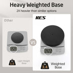 KES Toilet Paper Holder Stand with Weighted Base, 26" H (Taller Version) Free Standing Toilet Paper Roll Holder for Bathroom, Rustproof, BPH283S66-BK