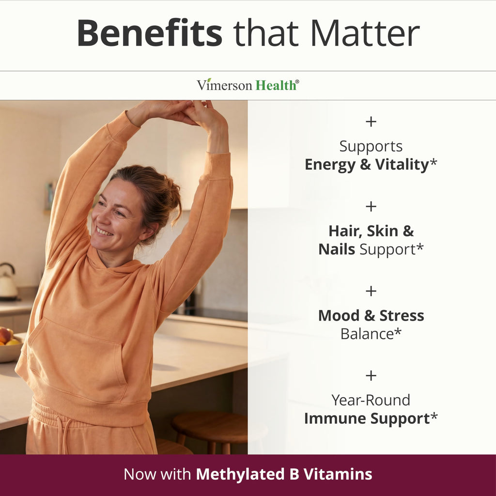 Vimerson Health Multivitamin for Women: Methylated B Vitamins, Chelated Minerals and Bioavailable D3 for Focus and Energy Support – Daily Womens Multivitamins and Multiminerals – 60 Capsules