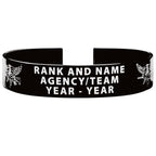 Center Mass, Inc. Legacy Band - Personalized ID & Memorial Bracelet - 2 Size Options - Black Metal