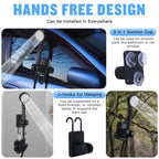 Spopal Portable Shower for Camping, [Upgraded] 10000mAh Rechargeable Camping Shower with 5 Adjustable Speeds,Premium LED Display, IPX8 Waterproof Outdoor Shower Kit for Hiking, Car, Pet, Travel (W)