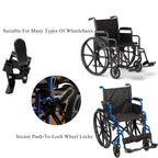 Wheelchair brakes, Universal Brake, Replacement Parts, One-Handed Operation, Suitable For Most Manual Wheelchairs (1 Pair, Black)