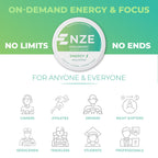 NZE Caffeine Nootropic Pouches (Spearmint) - Energy Pouches with 50mg Caffeine, Alpha GPC, L-Tyrosine & L-Theanine with No Sugar or Artificial Sweeteners - 15 Pouches Per Can - 5 Pack