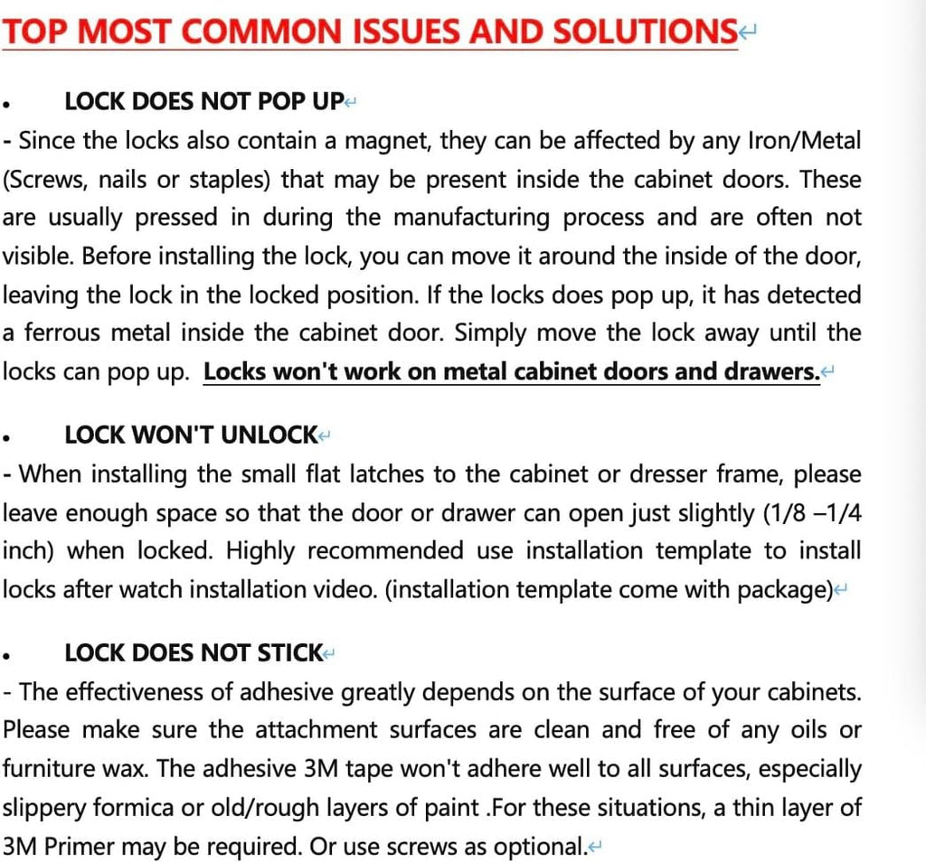 Vmaisi Adhesive Magnetic Locks for Cabinets & Drawers (10 Locks and 2 Keys)