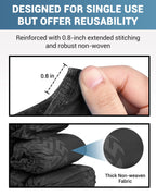 Buself X-Large 200 Count Shoe Covers Disposable Non-Slip, Premium Cloth Boot Covers, Slip-resistant, Durable, Breathable, Non-toxic, Recyclable, Stretchable Fits Up to Size 13 US Men - Black