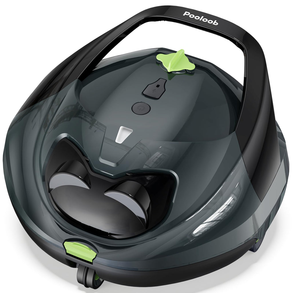 Pooloob PF1 Cordless Pool Vacuum Cleaner Robot: 150 Min Runtime, Triple Layer Filtration, Floor Only Cleaning for Above/In Ground Pools up to 1345 Sq.Ft, Includes Floating Buoy with 8Ft Tether