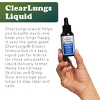 Ridgecrest Herbals ClearLungs Liquid Herbal Supplement, Orange Flavor Alcohol Free for Adults and Kids, Natural Lung and Nasal Wellness Formula for Bronchial and Mucus Support (2 fl oz, 29 Servings)