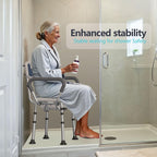 Shower Chair for Inside Shower U-Shape Seat,450lb Heavy Duty Shower Chair for Elderly and Disabled,Padded Armrests and Back,Height Adjustable Bath Chairs for Seniors Handicap,Easy Assembly