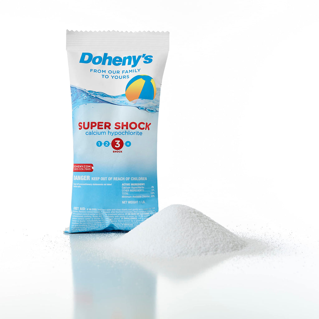 Doheny's Super Pool Shock | Pro-Grade Chlorine Shock, Quick-Dissolving, Fast-Acting 68% Cal-Hypo Granular Pool Shock | 6 x 1lb Bags, Proudly Made in the USA