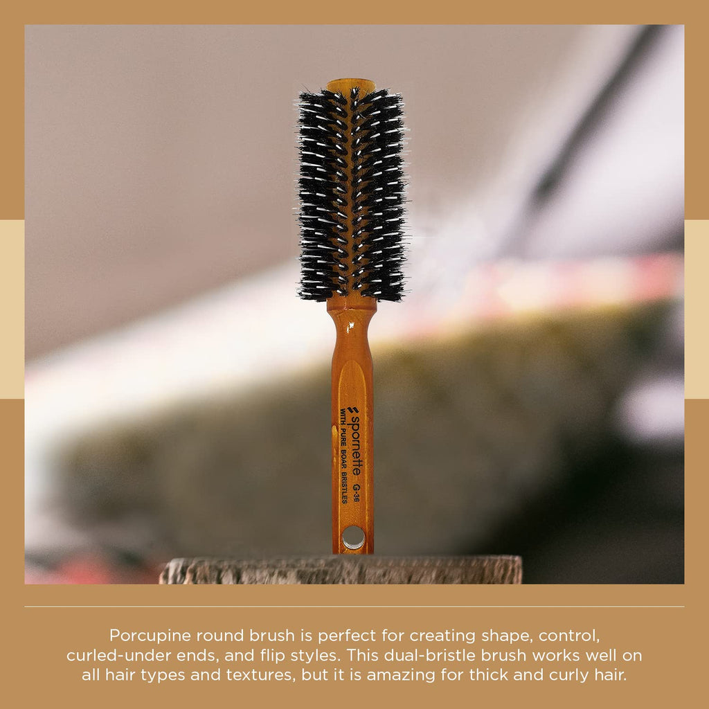 Spornette Porcupine Medium Round Brush#G-36