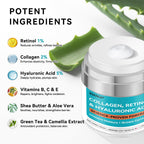 XIANUI Retinol Face Cream with Collagen & Hyaluronic Acid - Anti Aging & Firming Face Moisturizer for Women & Men - Wrinkle Reduction Night & Day Cream, 1.7 Fl Oz