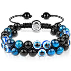 chyuuie Evil Eye Bracelets for Men Women - Triple Protection Bracelet