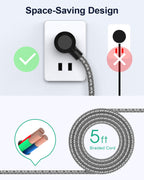 2 Pack Surge Protector Power Strip with 6 Outlets 4 USB Ports