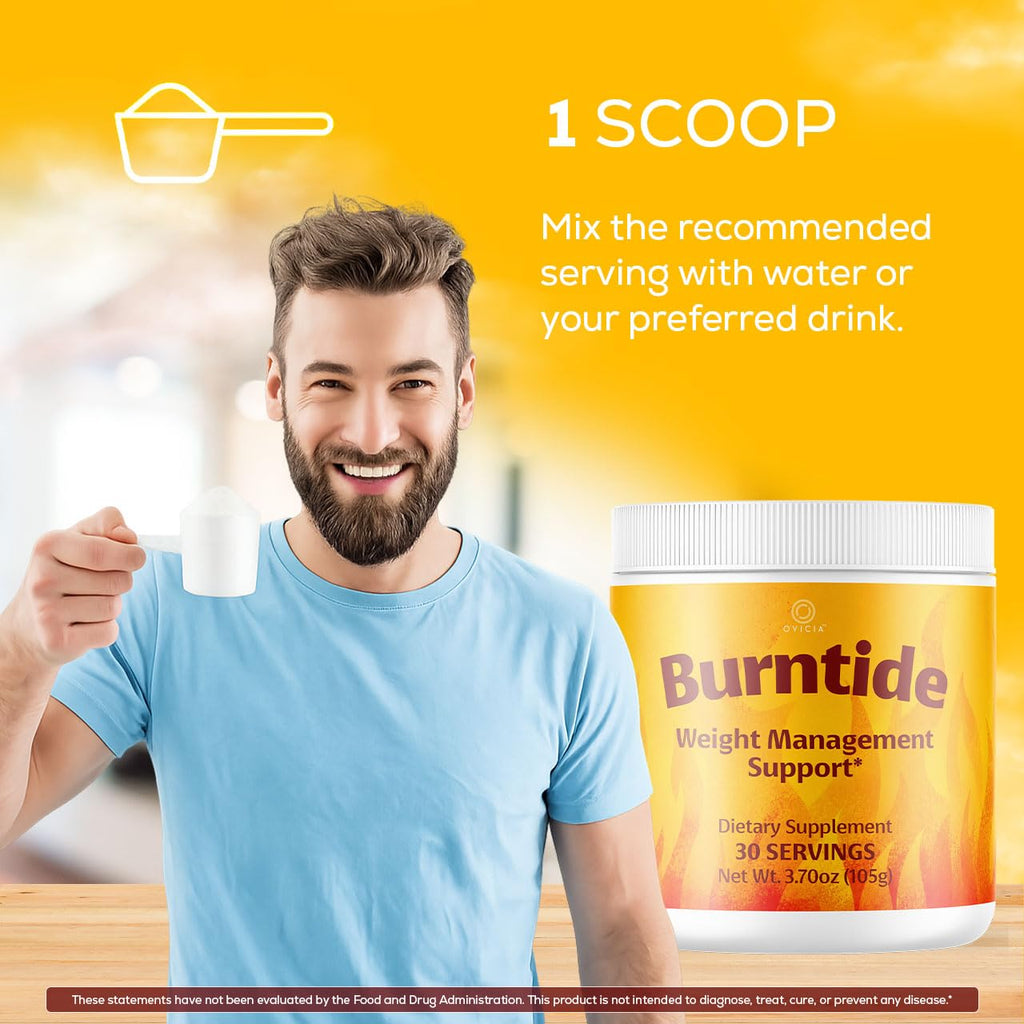 Burntide Powder - Official Burn Tide Advanced Premium Formula with All Natural Ingredients Maximum Strength Vitamins Support for Wellness & Overall Health Reviews, 60 Servings for 1 Month