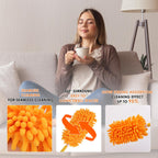 Redones Dusters for Swiffer - Reusable Duster Refill Compatible with Swiffer Hand Duster(8 Pack+1Handle), 360 Heavy Duty Dusters Refills