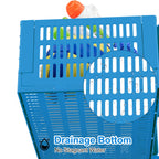 PAHTTO XL Poolside Storage Basket 2pcs, Foldable Above Ground Pool Storage Basket for Pool Toys, Towels, Beverages, Poolside Organizer, Pool Accessories for Above Ground Swimming Pool, Blue