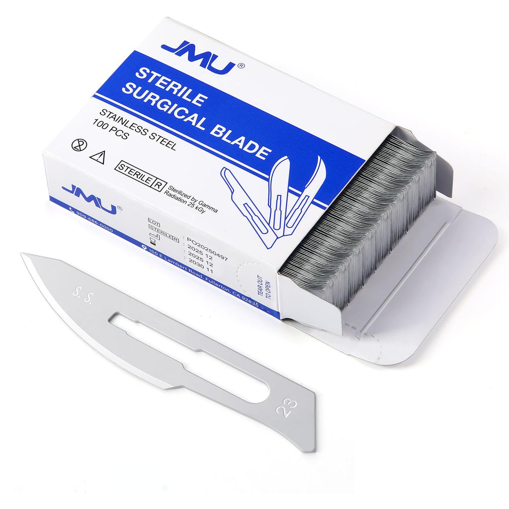 JMU 100pcs Disposable Sterile Surgical Scalpel Blades #23
