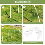 Sunwuk Greenhouse Hoops 20pcs, Garden Hoops for 1-3.5ft Wide Raised Bed, 5 Sets of 5.6ft Long Super Bendable Fiberglass Support Frame, Small Garden Tunnel for Row Cover (S Size)
