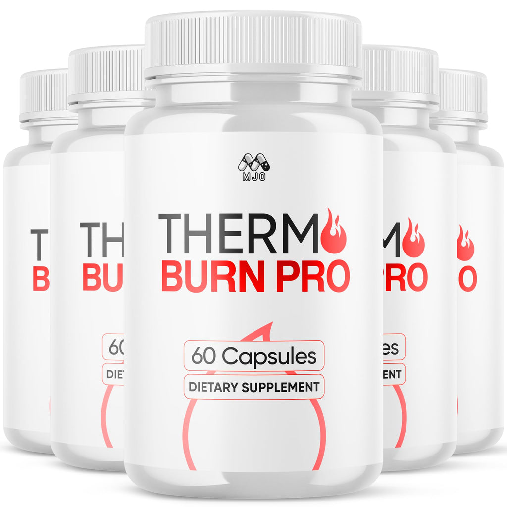 (5 Pack) Thermo Burn Pro Capsules, Official Thermoburn Pro Pills with Natural Ingredients, Maximum Strength ThermoburnPro with Premium Vitamins Supporting Wellness & Health Naturally (300 Capsules)