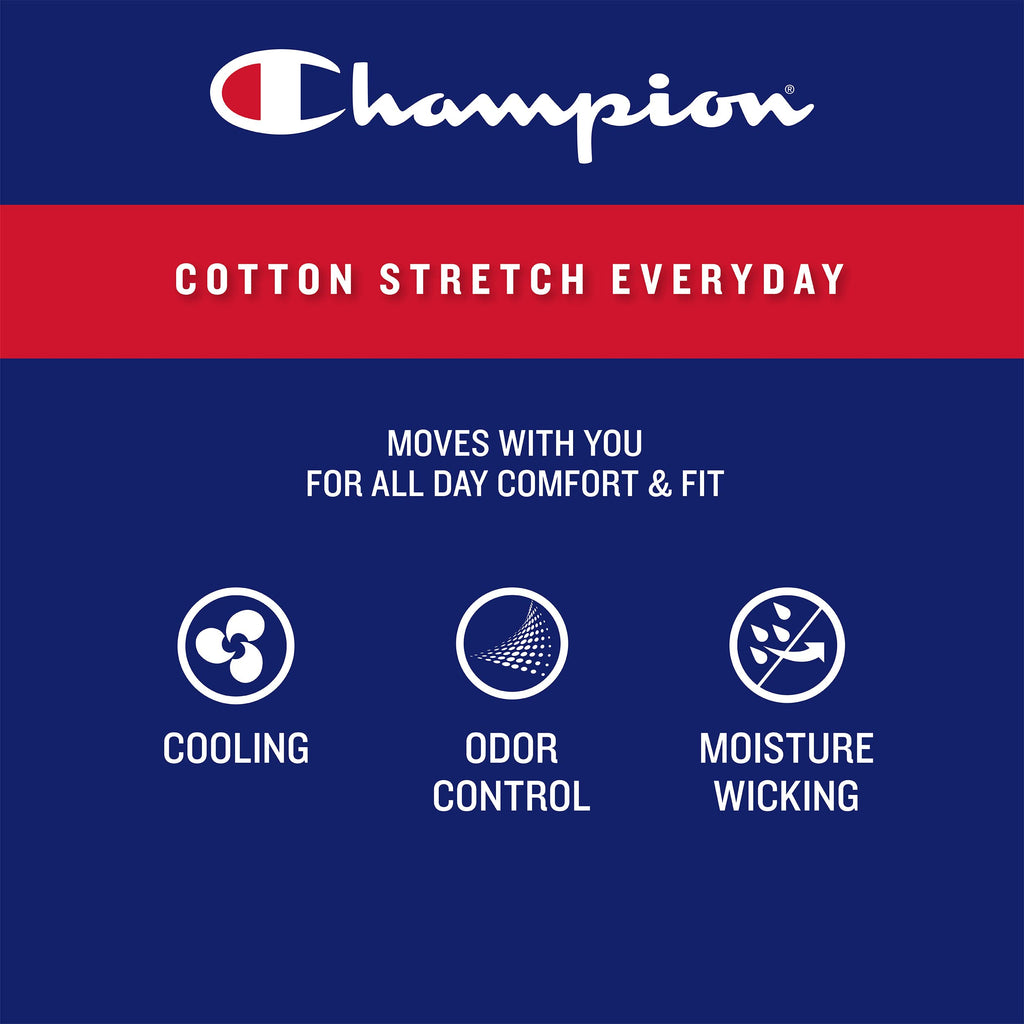 Champion Men's Everyday Cotton Stretch Boxer Briefs, 5-Pack