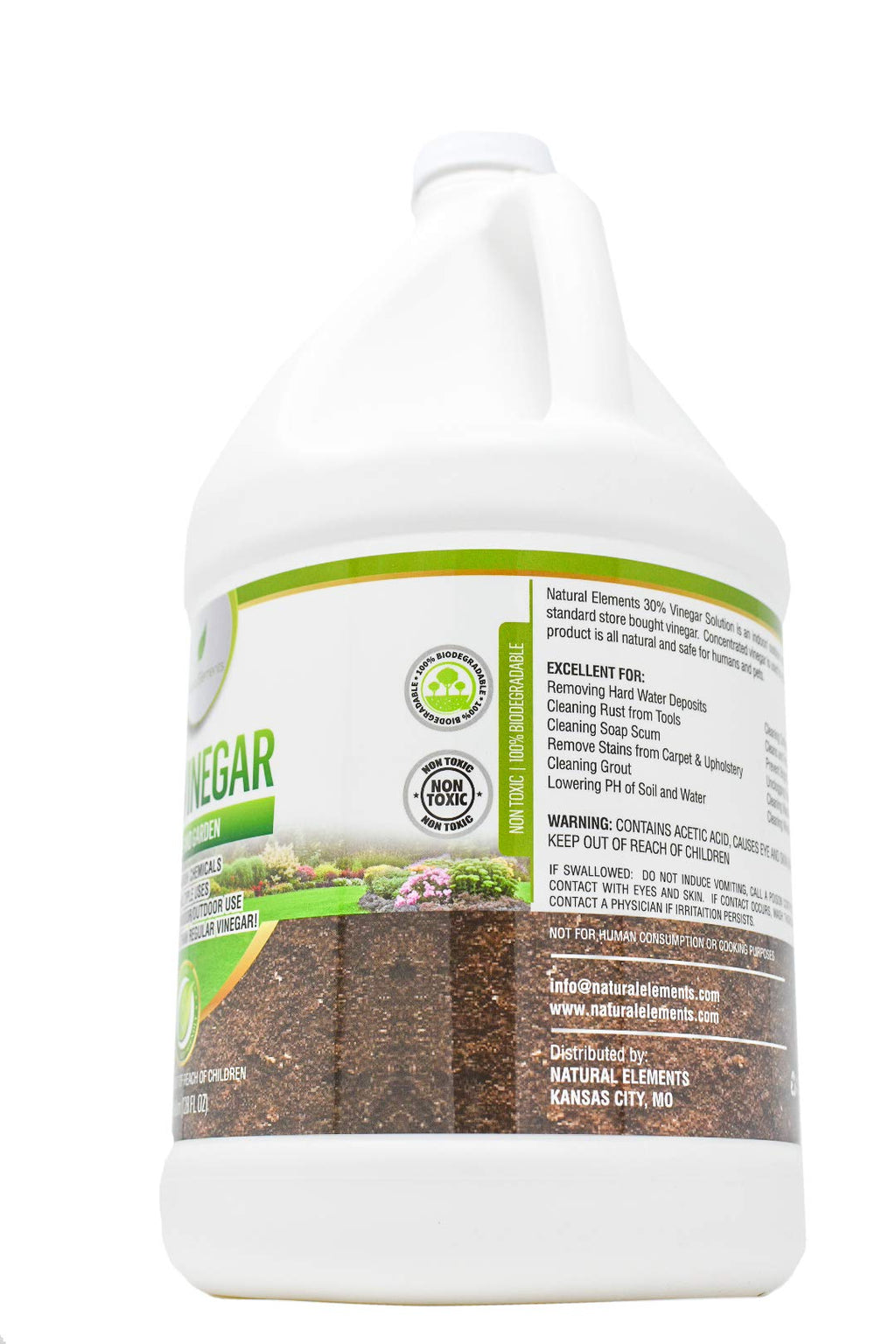 Natural Elements 30% Vinegar | (4) 1 Gallon Pack | Home and Garden Vinegar