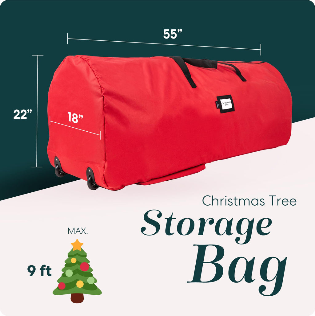 Handy Laundry Christmas Tree Storage Bag with Wheels - 600D Oxford, 9 Ft