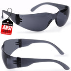 BISON LIFE BLack Safety Glasses - 12 Pairs of Scratch Resistant Eyewear, Polycarbonate Impact Resistant Lens