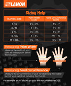 LANON 8mil Orange Disposable Nitrile Gloves, Mechanic, Heavy Duty, Food Safe, Latex Free, Powder Free, Fully-Diamond Textured, Medium