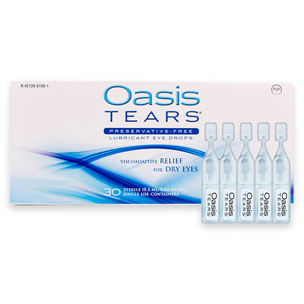 OT6100 - Oasis TEARS® Preservative-Free Lubricant Eye Drops Relief for Dry Eyes | 30 Single-Use Containers | 0.01 FL OZ (0.3 mL)