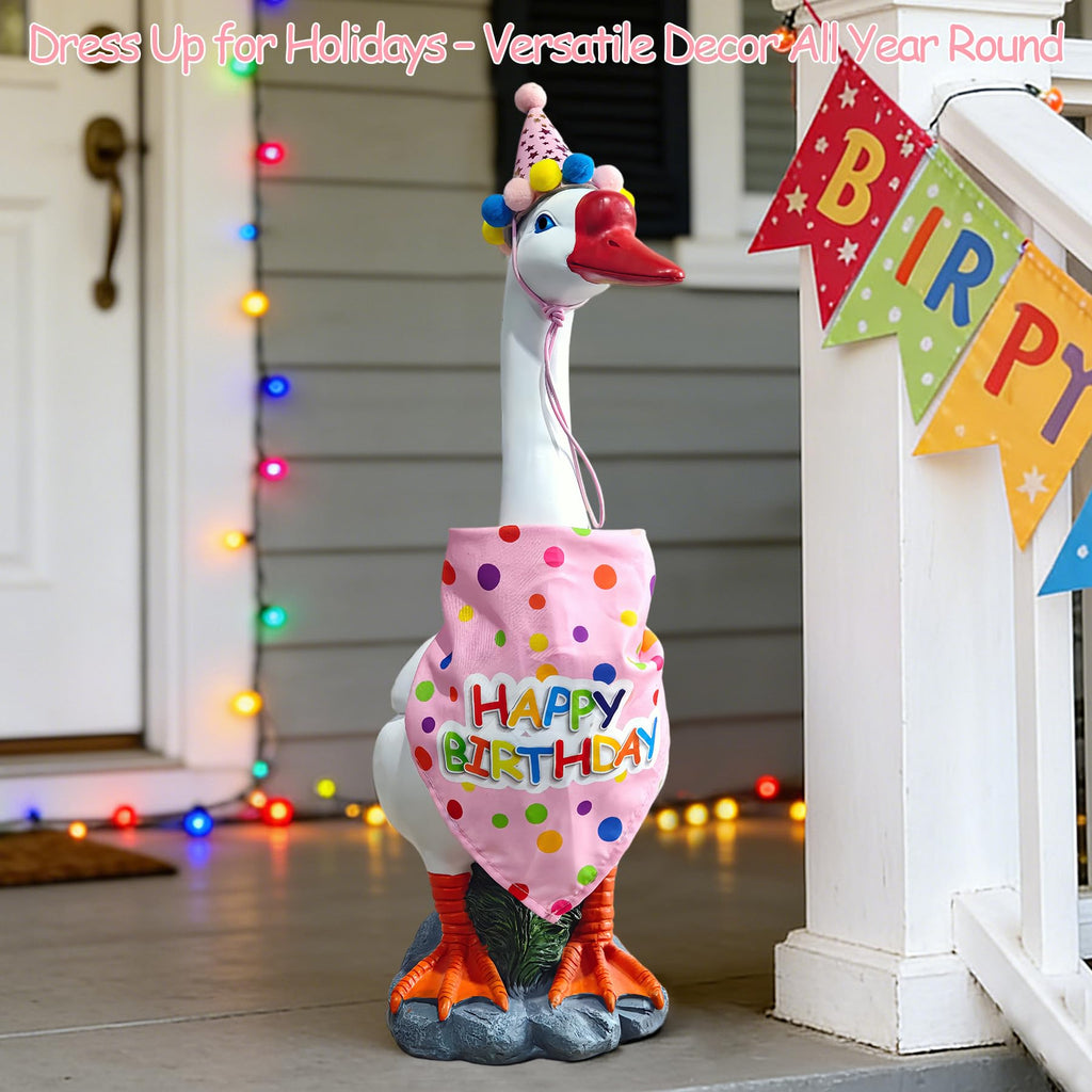 20" Porch Goose Statue Large Garden Resin Goose Decorative Sculpture