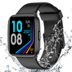 Fitness Tracker Watch with Heart Rate Monitor, Large Screen Activity Tracker with Pedometer, Sleep Monitor, Calories & Step Counter, 5ATM Waterproof Smart Watch for Women Men Fitness Watch for Sports